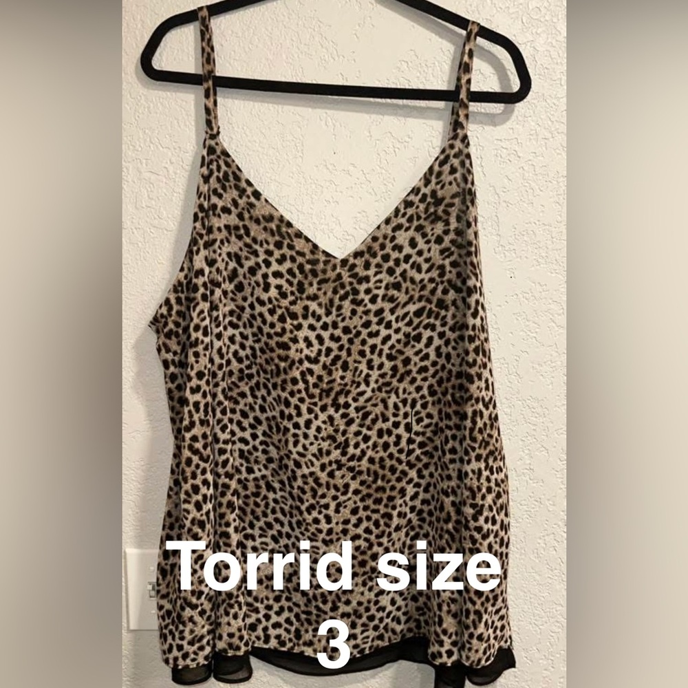 Torrid Brown and Black Sleeveless Camisole